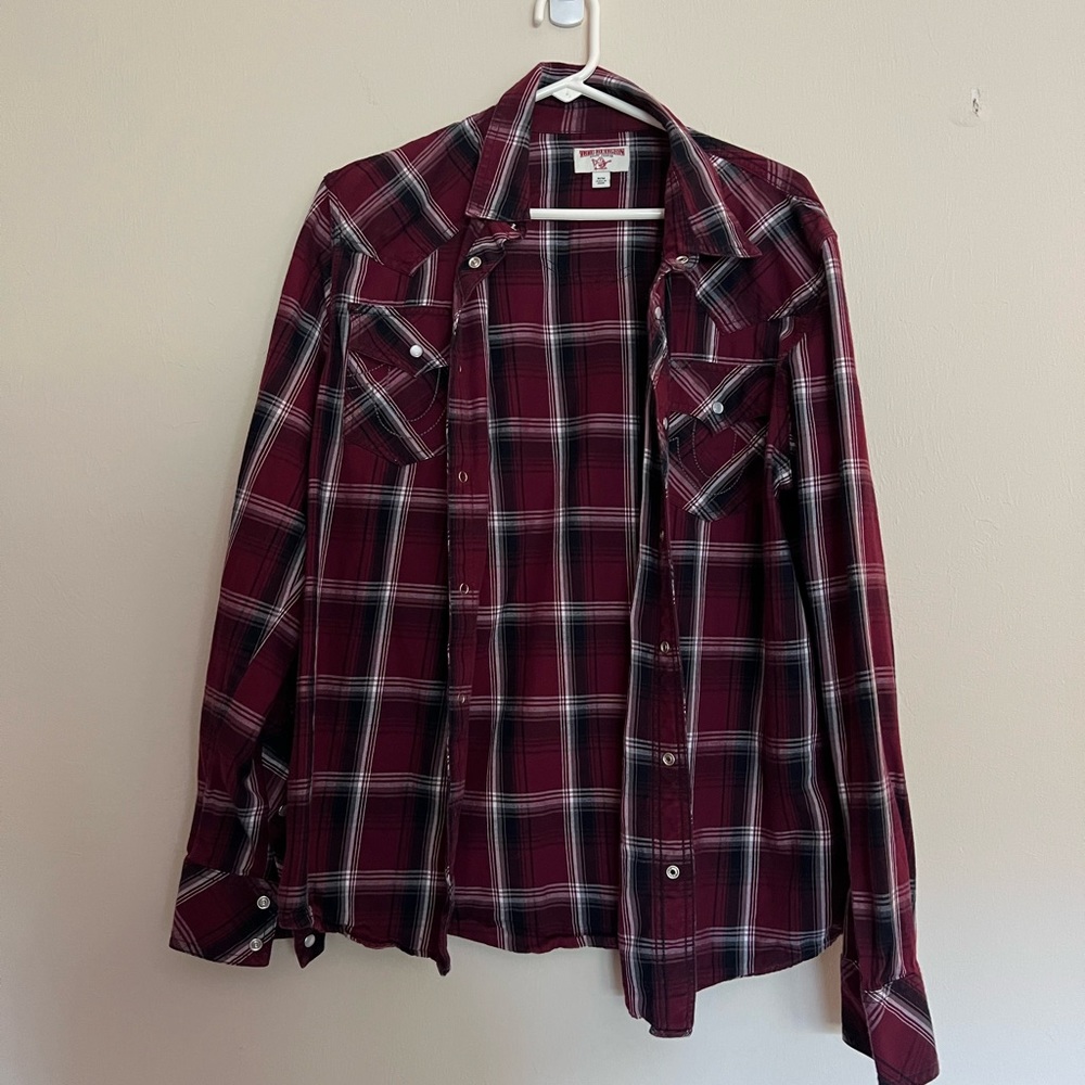 True religion button down shirt.